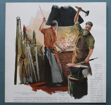 Art Print Ewald Thiel 1900-1905 Labouratory of theater costume blacksmith